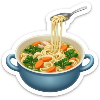 chicken noodles sticker