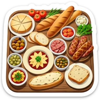 Nourriture d'Europe de l'Est (Slovaque, Hongrois, république tchèque et Pologne) sticker