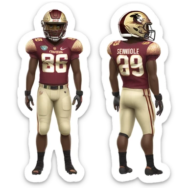 FSU Seminole football player sticker