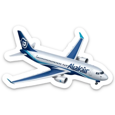 A320 Alaska air sticker