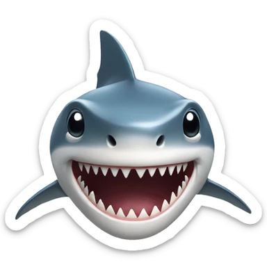 Shark having head sticker