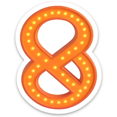 3D icon style, illuminated infinity symbol, 'always on' concept, glowing effect, modern look sticker