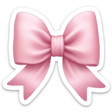 Light pink bow sticker