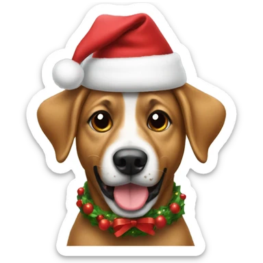 christmas dog sticker