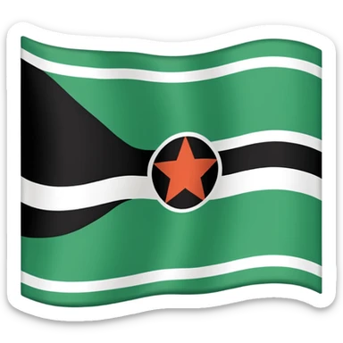 Make the flag of the Ural Republic, white, green, black sticker