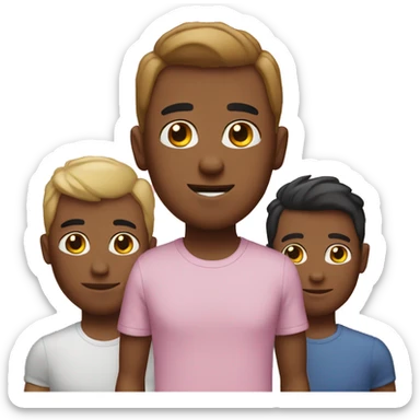 Gay male american throuple sticker