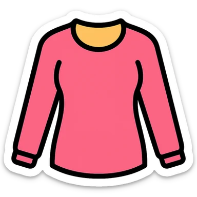 pink blouse with long sleeves icon sticker