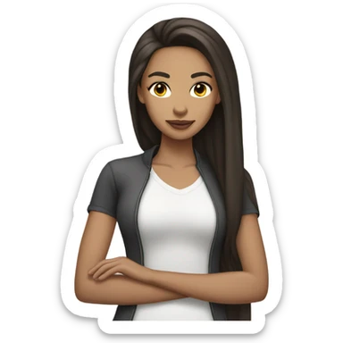 lightskin girl with white brunette man sticker