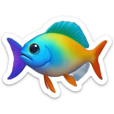 Poisson arc-en-ciel sticker