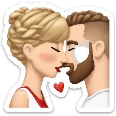 Taylor, Swift and Travis Kelce, kissing sticker