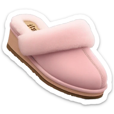 Pink slippers Ugg with platform  sticker