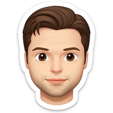 face of Sebastian Stan, winking sticker