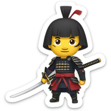 katana samurai napoleon sticker