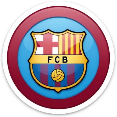 Emoji of fc Barcelona logo sticker