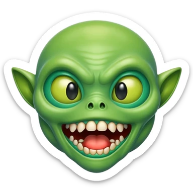 alien hungry sticker