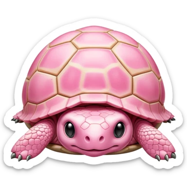 pastel pink tortoise with white accents  sticker