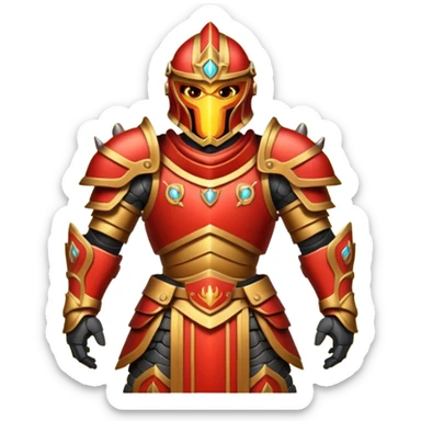 fire armored warrior sticker