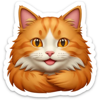 a normal cat, relaxed, emoji style sticker