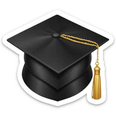 university grad hat  sticker