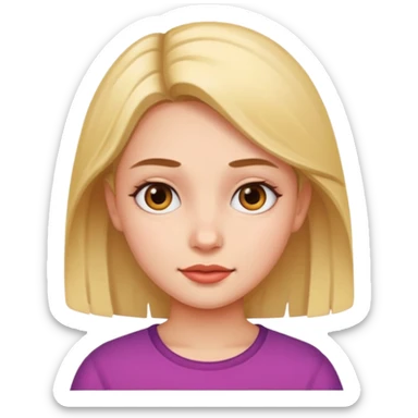 realistic portrait of girl sticker