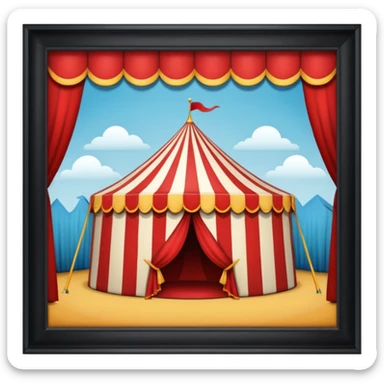 circus backstage sticker