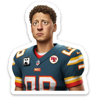 Patrick Mahomes crying to a ref sticker