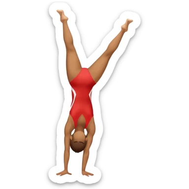 gymnast doing a handstand sticker