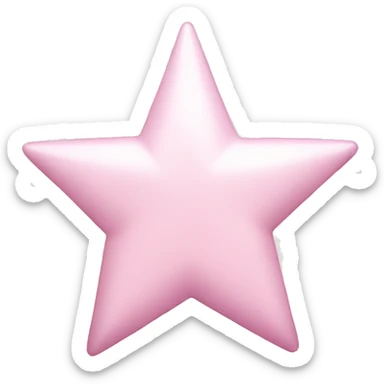 Pale pink star sparkle sticker
