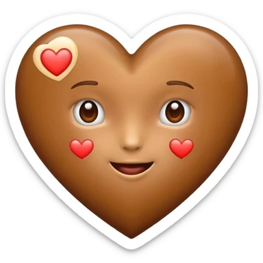 Can you do an iphone heart emoji but a hazel-brownish color  sticker