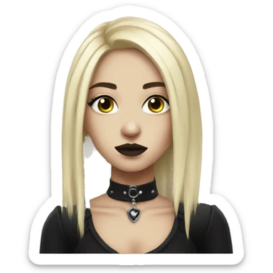 Blonde goth girl sticker