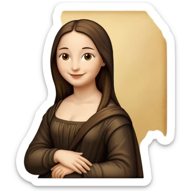 Renaissnace Mona Lisa painting sticker