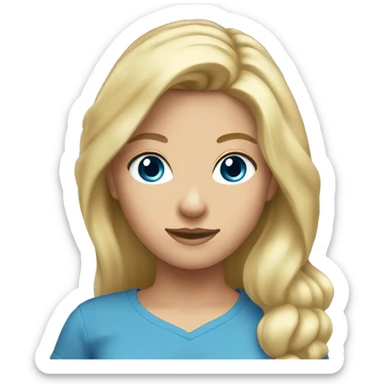 Caucasian female blonde hair blue eyes with Texas shirt  sticker