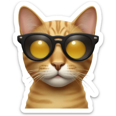 Cat with sunglasses sticker