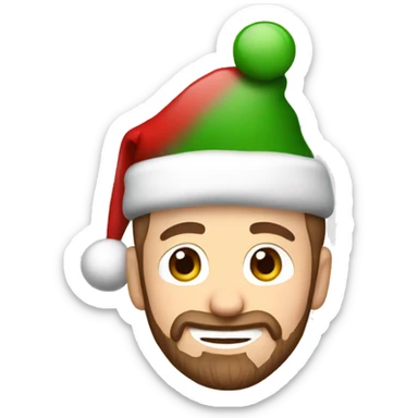 chris evans with a christmas hat sticker