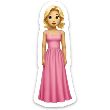 pink dress sticker