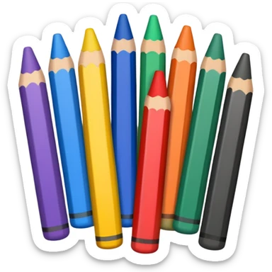 Crayons sticker