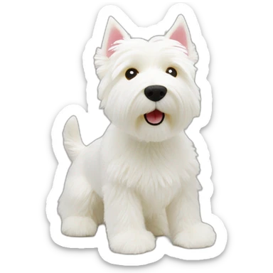 west highland white terrier jellycat sticker