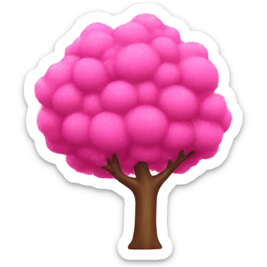 Pink bush with glitter  sticker