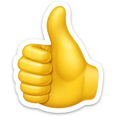 thumbs up emoji, positive and bold sticker