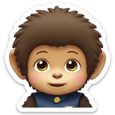 Monchhichi monkey japan cue sticker