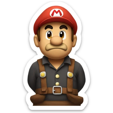 Sad goomba mario sticker