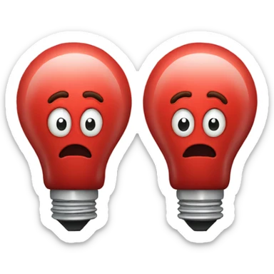 A red bulb nervous sticker
