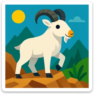 Mountain goat sticker