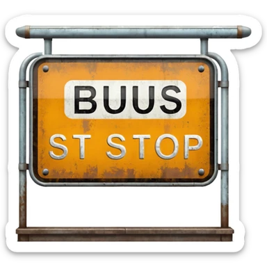Bus Stop Signboard sticker
