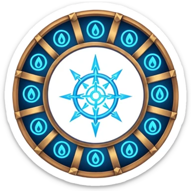 Spell circle activating under feet, runes igniting outward sticker