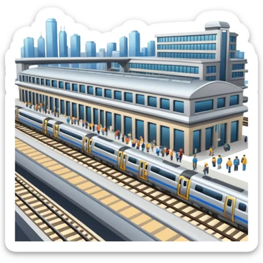 train station sticker