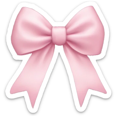 Light pink bow sticker
