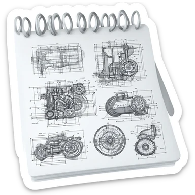 Una agenda tipo ingeniero sticker