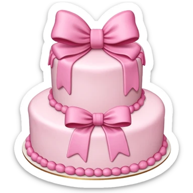 Pink cake bows 44 sticker