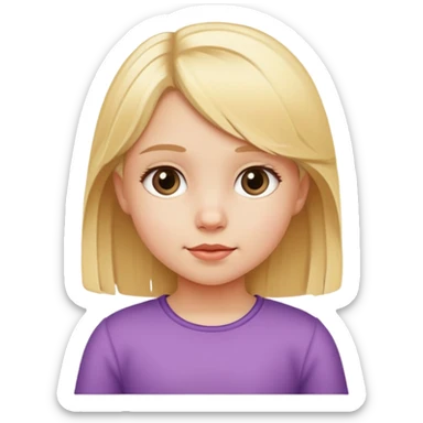 Small blonde girl, very small height sticker